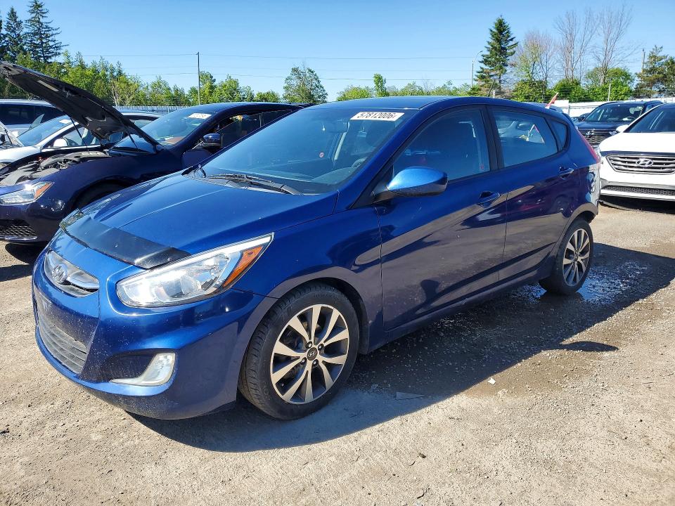 2016 Hyundai Accent VIN KMHCT5AE3GU270365 COPART salvage auction — REAR END, On - Permit Salvage, sold $1,550 on 2026-07-21 (photo 1)
