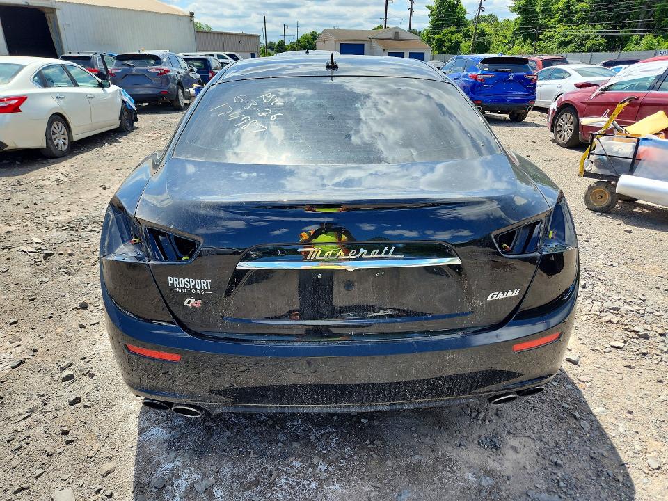 2016 Maserati Ghibli VIN ZAM57RTA6G1174987 COPART salvage auction — VANDALISM, Pa - Cert Of Salvage-Theft, sold $60 on 2026-07-29 (photo 6)