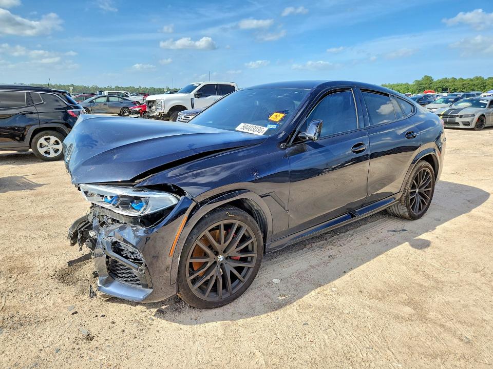 2022 BMW X6 VIN 5UXCY6C01N9L58858 COPART salvage auction — FRONT END, TX - SALVAGE VEHICLE TITLE, sold $400 on 2026-07-21 (photo 1)