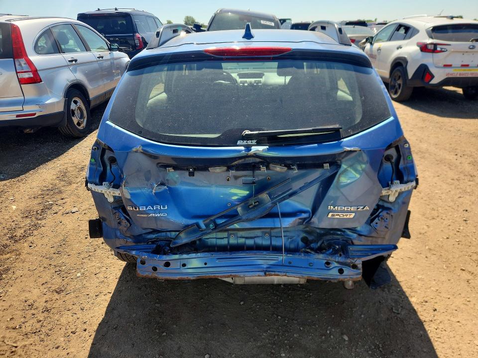 2016 Subaru Impreza VIN JF1GPAS64GH288169 COPART salvage auction — REAR END, Il - Salvage Certificate, sold $2,300 on 2026-07-02 (photo 6)