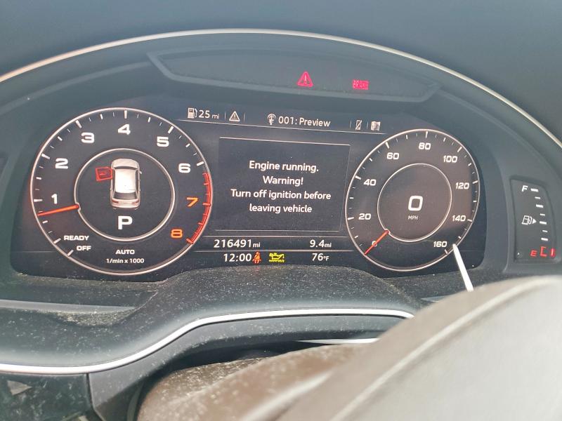 2017 Audi Q7 VIN WA1LAAF72HD026991 COPART salvage auction — NORMAL WEAR, Al - Certificate Of Title (P), sold $5,400 on 2026-07-28 (photo 9)