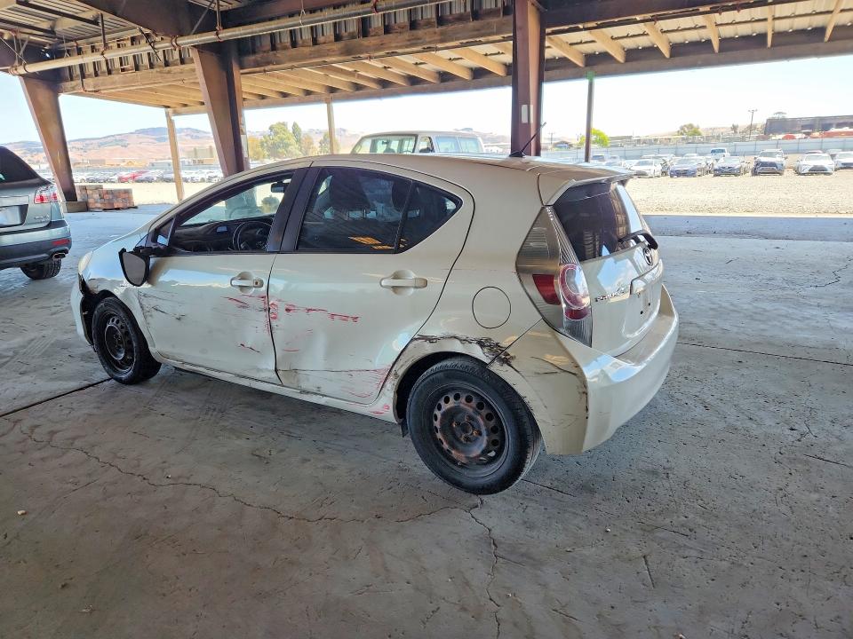 2013 Toyota Prius c VIN JTDKDTB32D1542352 COPART salvage auction — SIDE, CA - SALVAGE CERTIFICATE, sold $15 on 2026-07-27 (photo 2)