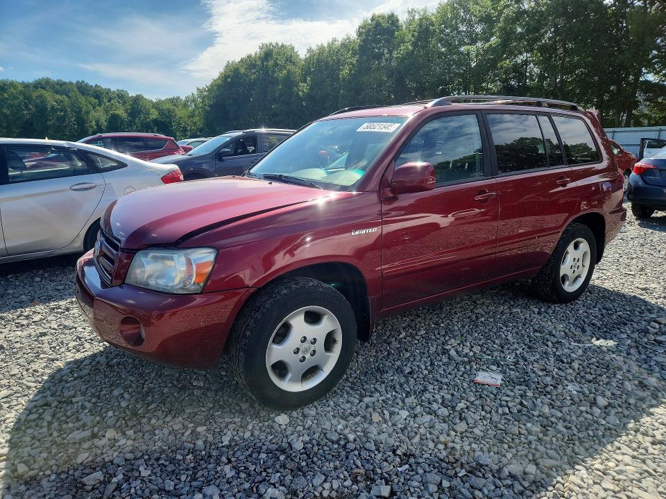 2005 Toyota Highlander VIN JTEEP21A050087308 COPART salvage auction — FRONT END, MA - CERT OF TITLE-RECONSTRCTD COLL, sold $1,850 on 2026-07-22 (photo 1)