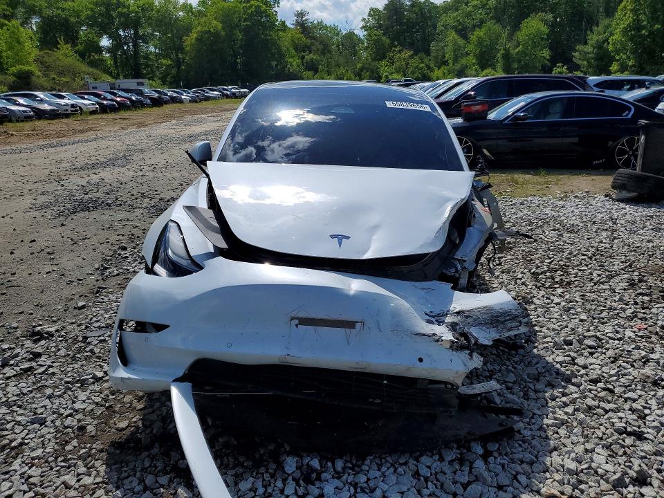 2022 Tesla Model 3 VIN 5YJ3E1EB9NF266852 COPART salvage auction — FRONT END, Ma - Cert Of Title-Salvage, sold $4,000 on 2026-07-17 (photo 5)