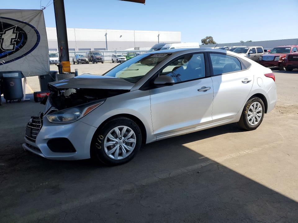 2020 Hyundai Accent VIN 3KPC24A65LE114962 COPART salvage auction — FRONT END, Ca - Salvage Certificate, sold $250 on 2026-07-23 (photo 1)