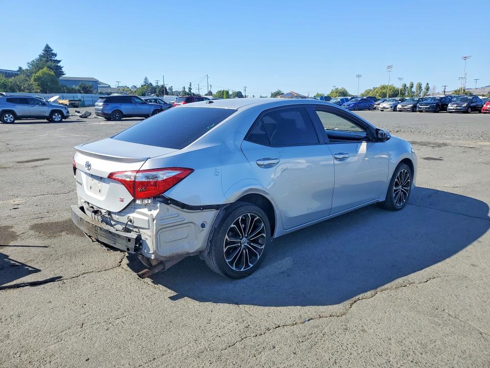 2014 Toyota Corolla VIN 5YFBURHE8EP001010 COPART salvage auction — REAR END, Ca - Salvage Certificate, sold $3,300 on 2026-07-10 (photo 3)