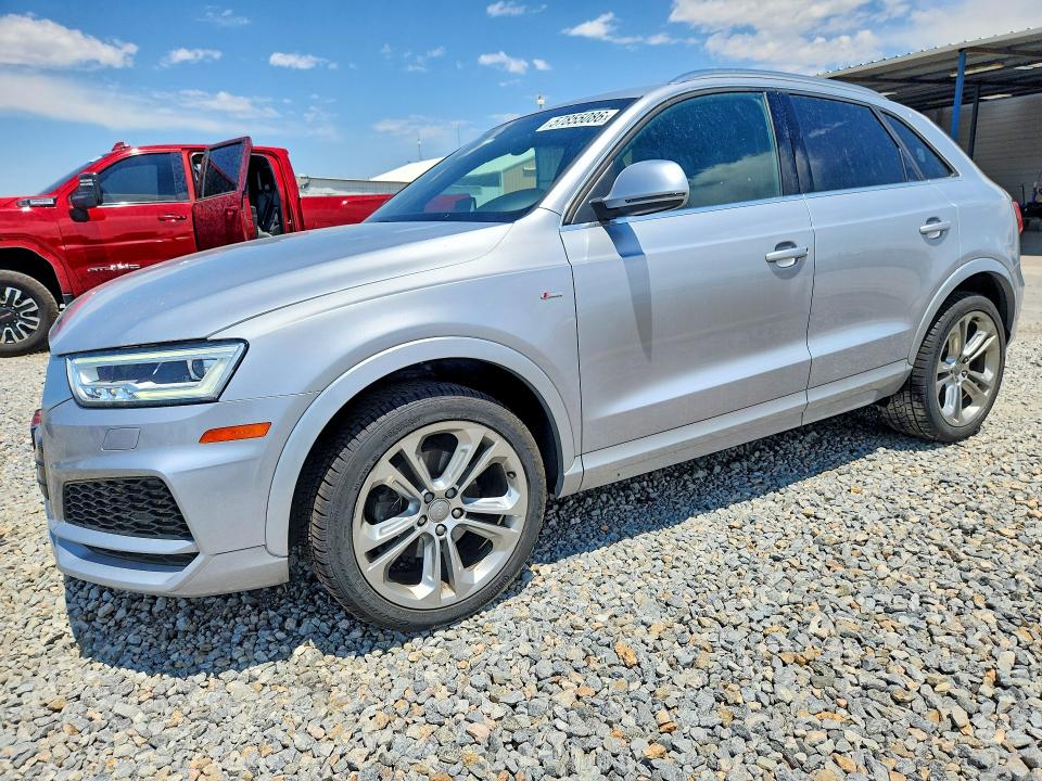 2018 Audi Q3 VIN WA1JCCFS8JR030148 COPART salvage auction — FRONT END, Co - Public - Salvage Title, sold $2,300 on 2026-07-28 (photo 1)
