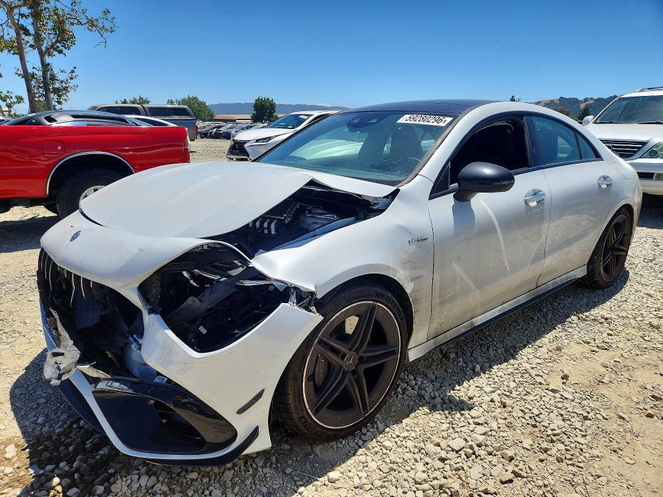2020 Mercedes-benz Cla-klasse amg VIN W1K5J5DB4LN082890 COPART salvage auction — FRONT END, Ca - Salvage Certificate, sold $13,600 on 2026-07-09 (photo 1)