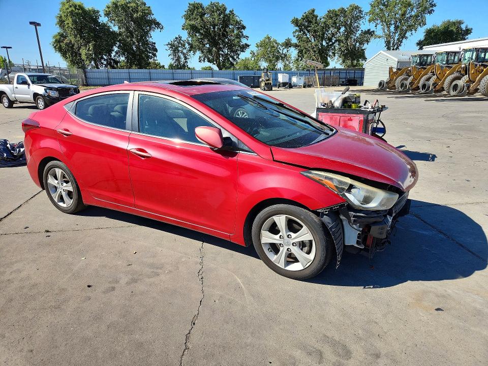 2016 Hyundai Elantra VIN KMHDH4AE6GU491328 COPART salvage auction — FRONT END, Salvage Title, sold $1,100 on 2026-07-13 (photo 4)