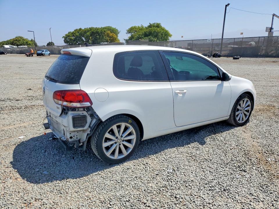 2012 Volkswagen Golf VIN WVWBM7AJ4CW268340 COPART salvage auction — REAR END, Ca - Salvage Certificate, sold $1,550 on 2026-07-02 (photo 3)