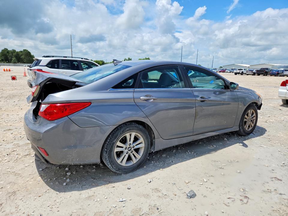 2014 Hyundai VIN 5NPEB4ACXEH907493 COPART salvage auction — REAR END, Tx - Salvage Vehicle Title, sold $800 on 2026-07-02 (photo 3)