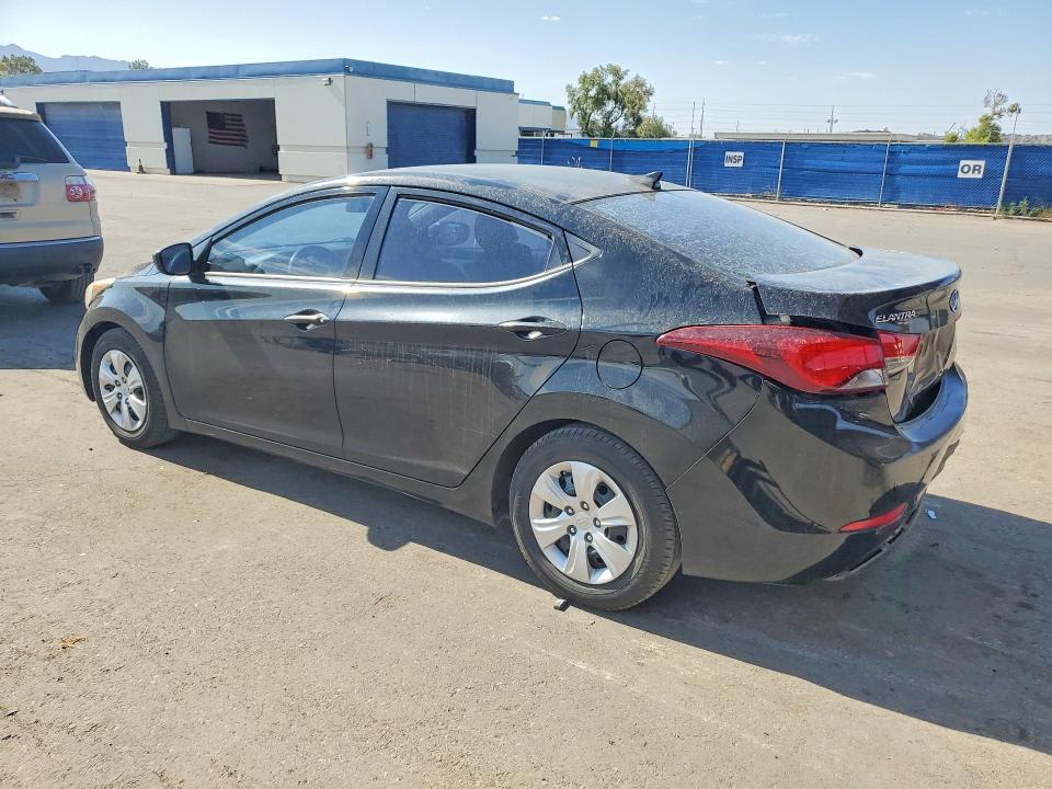 2016 Hyundai Elantra VIN 5NPDH4AE8GH747466 COPART salvage auction — REAR END, Salvage Title, sold $625 on 2026-07-31 (photo 2)