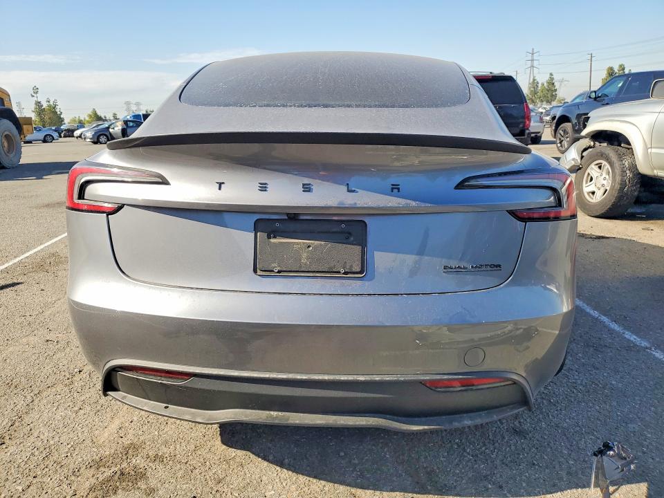 2025 Tesla VIN 5YJ3E1EB3SF927285 COPART salvage auction — FRONT END, CA - SALVAGE CERTIFICATE, sold $325 on 2026-07-28 (photo 6)