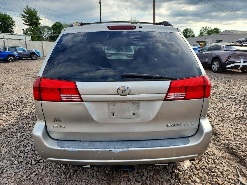 2004 Toyota Sienna VIN 5TDZA23C24S219860 COPART salvage auction — FRONT END, PA - CERTIFICATE OF SALVAGE, sold $700 on 2026-07-20 (photo 6)
