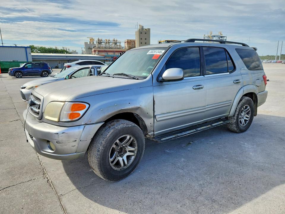 2004 Toyota Sequoia VIN 5TDZT38A74S222695 COPART salvage auction — FRONT END, La - Permit To Sell, sold $600 on 2026-07-15 (photo 1)