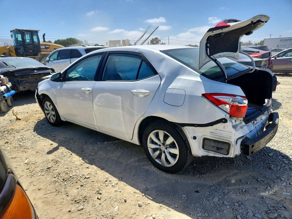 2015 Toyota Corolla VIN 5YFBURHE0FP342614 COPART salvage auction — FRONT END, Ca - Salvage Certificate, sold $1,550 on 2026-07-09 (photo 2)