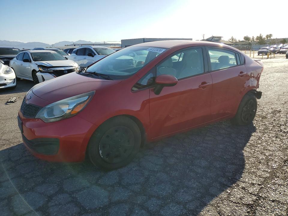 2013 Kia Rio VIN KNADM4A31D6174469 COPART salvage auction — REAR END, Nv - Salvage Title, sold $750 on 2026-07-22 (photo 1)