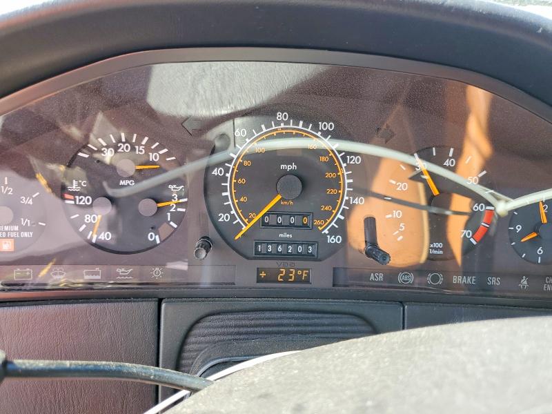 1992 Mercedes-benz 500 VIN WDBGA51E3NA042178 COPART salvage auction — NORMAL WEAR, CA - DIS/DLR/EXP ONLY CLEAN TITLE (P), sold $1,050 on 2026-07-13 (photo 9)