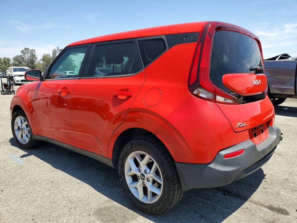 2022 Kia Soul VIN KNDJ23AU0N7186350 COPART salvage auction — FRONT END, Ca - Salvage Certificate, sold $2,750 on 2026-07-28 (photo 2)