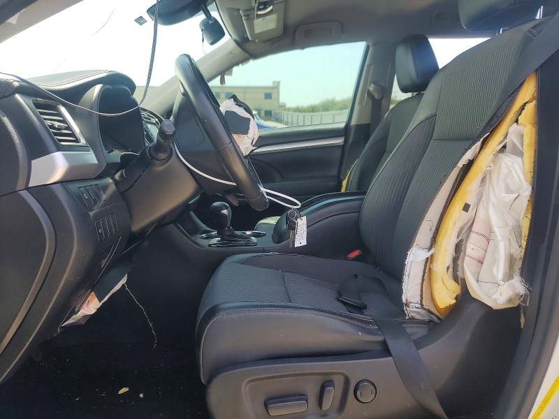 2017 Toyota Highlander VIN 5TDZZRFH5HS190496 COPART salvage auction — FRONT END, Tx - Salvage Vehicle Title, sold $3,650 on 2026-07-02 (photo 7)
