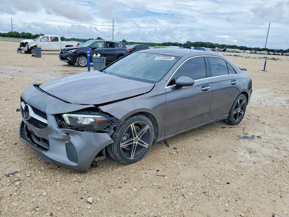 2022 Mercedes-benz A-klasse VIN W1K3G4EB2NJ363384 COPART salvage auction — FRONT END, Tx - Salvage Vehicle Title, sold $150 on 2026-07-30 (photo 1)