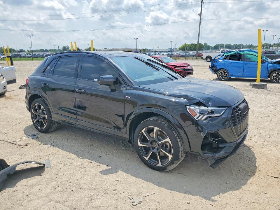 2025 Audi Q3 VIN WA1EECF31S1071080 COPART salvage auction — ROLLOVER, In - Cert Of Title-Salvage Title, sold $4,950 on 2026-07-17 (photo 4)