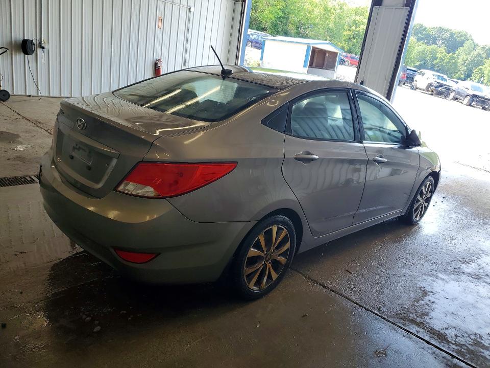 2017 Hyundai Accent VIN KMHCT4AE6HU364204 COPART salvage auction — FRONT END, Pa - Cert Of Title, sold $825 on 2026-07-22 (photo 3)