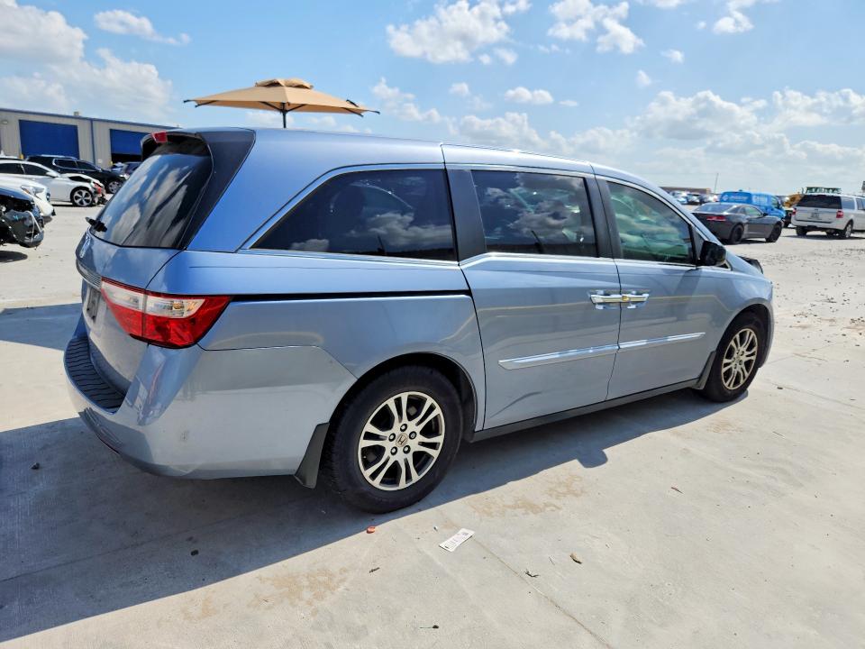 2013 Honda Odyssey VIN 5FNRL5H46DB021588 COPART salvage auction — FRONT END, Tx - Salvage Vehicle Title, sold $4,200 on 2026-07-28 (photo 3)