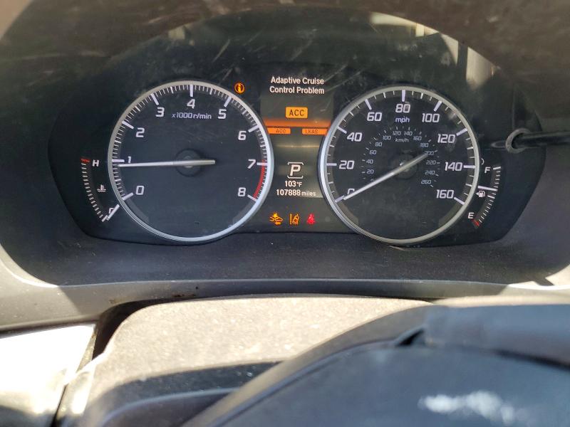 2016 Acura Ilx VIN 19UDE2F38GA016324 COPART salvage auction — REAR END, AZ - CERT OF TITLE - SALVAGE, sold $2,400 on 2026-07-10 (photo 9)