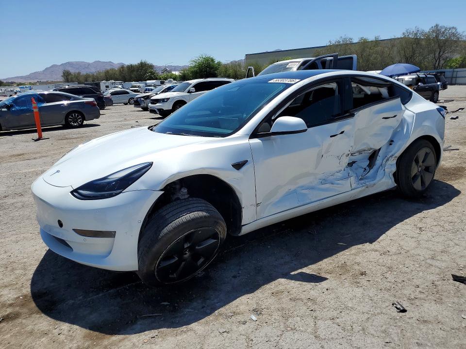 2022 Tesla Model 3 VIN 5YJ3E1EB8NF183946 COPART salvage auction — SIDE, Nv - Salvage Title, sold $6,700 on 2026-07-28 (photo 1)
