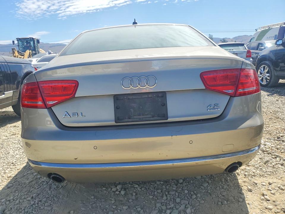 2012 Audi A8 VIN WAURVAFD8CN004231 COPART salvage auction — FRONT END, Ca - Salvage Certificate, sold $1,100 on 2026-07-07 (photo 6)