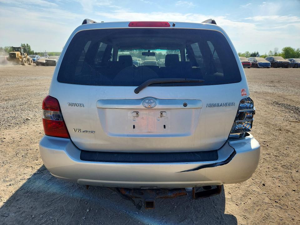 2006 Toyota Highlander VIN JTEEP21AX60138119 COPART salvage auction — REAR END, On - Permit No Brand - Unfit, sold $625 on 2026-07-28 (photo 6)