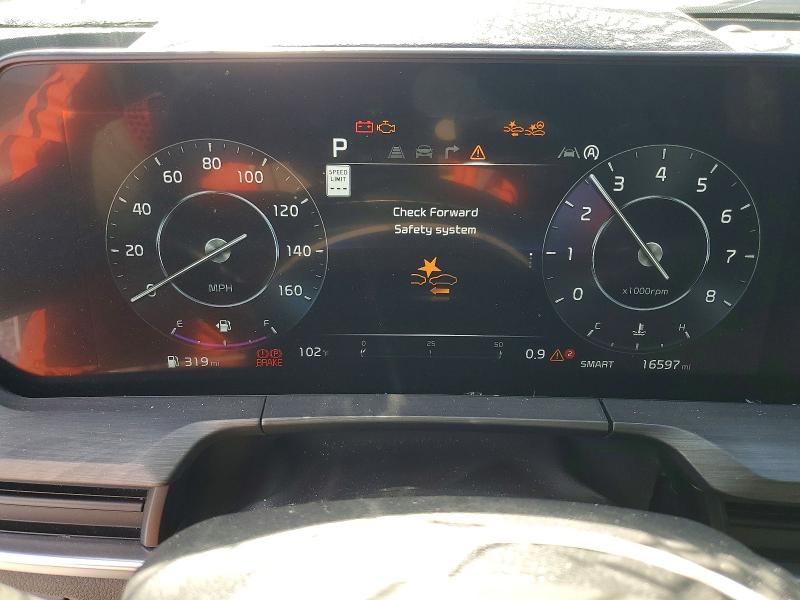2025 Kia Telluride VIN 5XYP5DGC8SG678774 COPART salvage auction — FRONT END, Nv - Salvage Title, sold $2,100 on 2026-07-29 (photo 9)