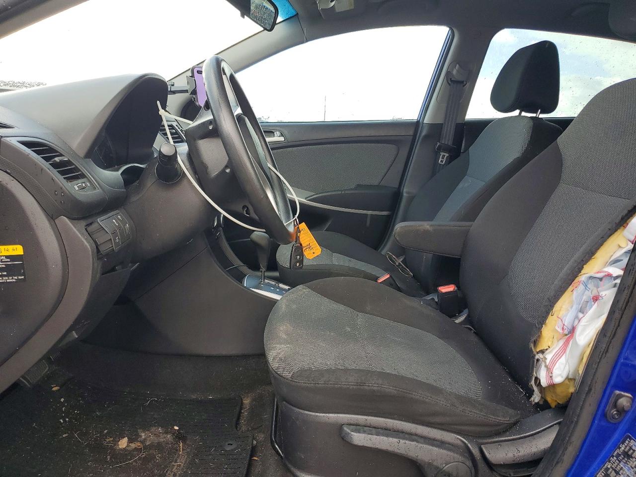 2013 Hyundai Accent VIN KMHCT5AE2DU118878 COPART salvage auction — Front End, TX - SALVAGE VEHICLE TITLE, sold $625 on 2026-07-09 (photo 7)