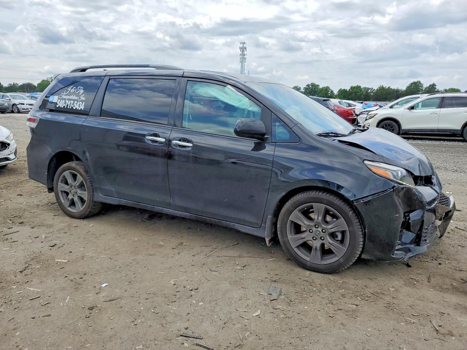 2019 Toyota Sienna VIN 5TDXZ3DC0KS009758 COPART salvage auction — FRONT END, Va - Cert Of Title - Salvage, sold $6,400 on 2026-07-29 (photo 4)