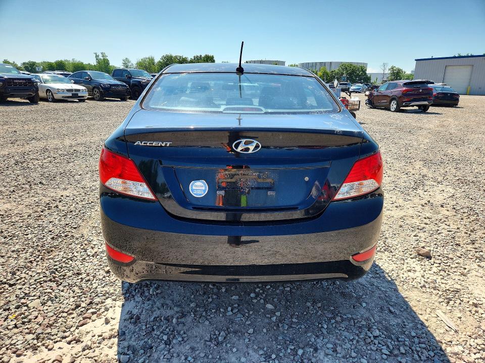 2013 Hyundai Accent VIN KMHCU4AE4DU576476 COPART salvage auction — FRONT END, NY - MV-907A SALVAGE CERTIFICATE, sold $650 on 2026-07-06 (photo 6)