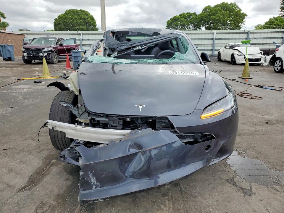 2025 Tesla Model 3 VIN 5YJ3E1EA2SF035987 COPART salvage auction — FRONT END, Fl - Certificate Of Destruction, sold $6,200 on 2026-07-20 (photo 5)