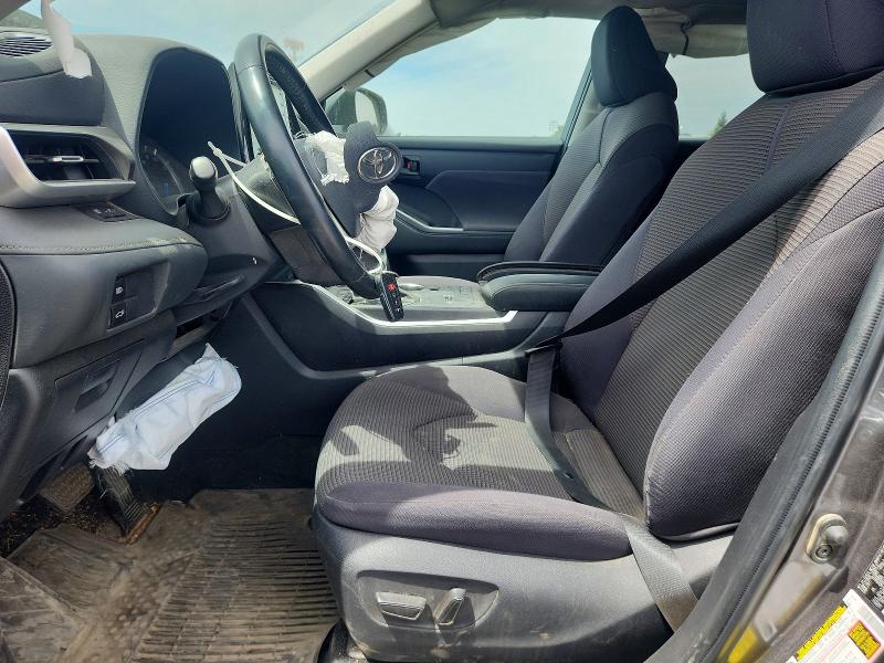 2022 Toyota Highlander VIN 5TDBBRCH7NS550339 COPART salvage auction — FRONT END, Ca - Salvage Certificate, sold $10,400 on 2026-07-17 (photo 7)