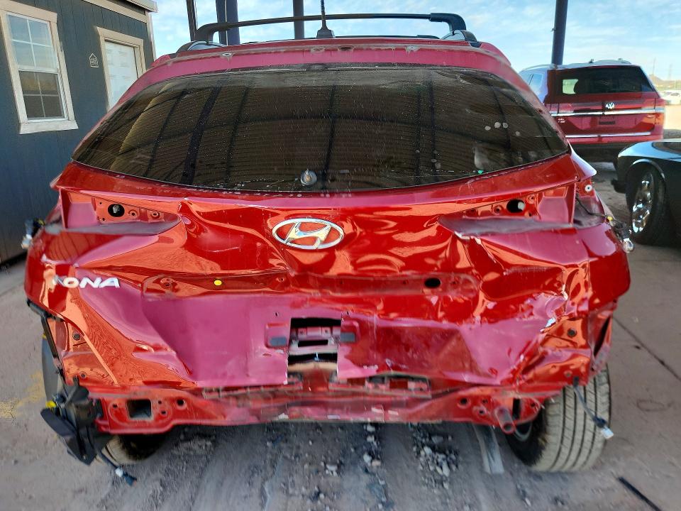 2021 Hyundai Kona VIN KM8K22AA9MU706111 COPART salvage auction — REAR END, Az - Cert Of Title - Salvage, sold $2,250 on 2026-07-23 (photo 6)