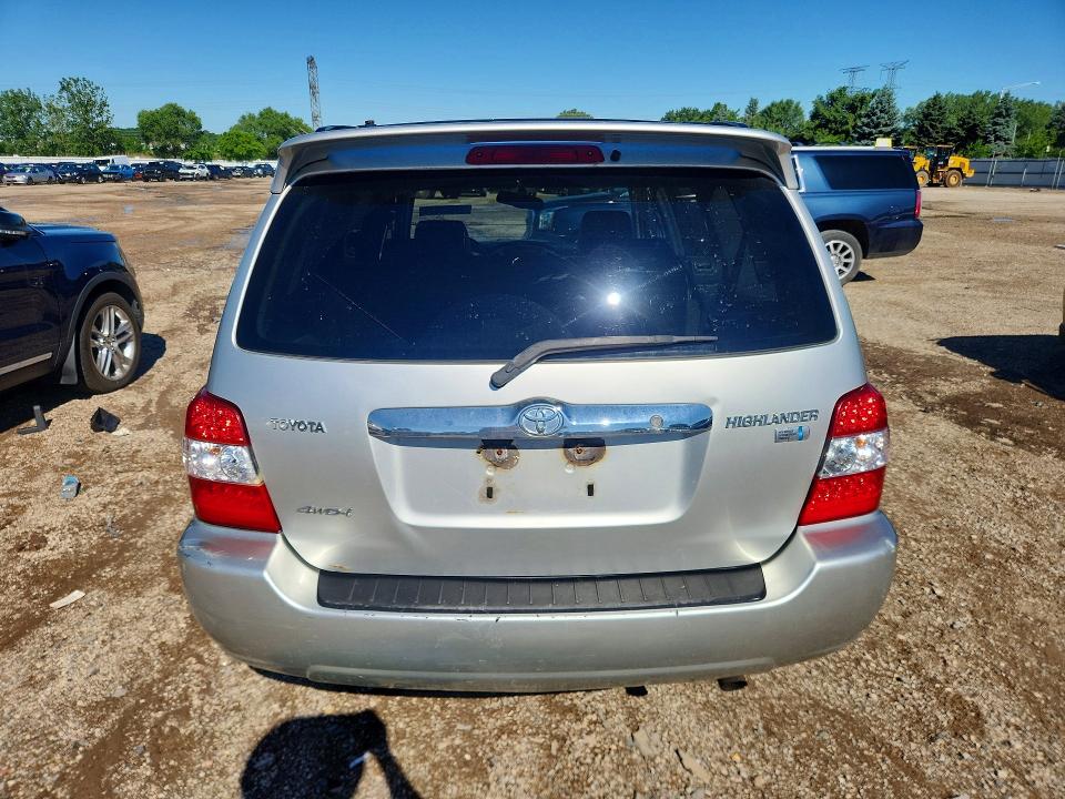 2007 Toyota Highlander hybrid VIN JTEEW21A370045981 COPART salvage auction — HAIL, Il - Salvage Certificate, sold $525 on 2026-07-14 (photo 6)