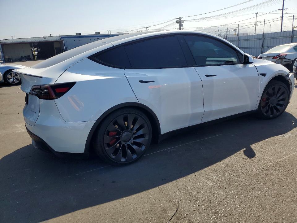 2023 Tesla Model y VIN 7SAYGDEF6PF662022 COPART salvage auction — FRONT END, Ca - Salvage Certificate, sold $7,200 on 2026-07-13 (photo 3)