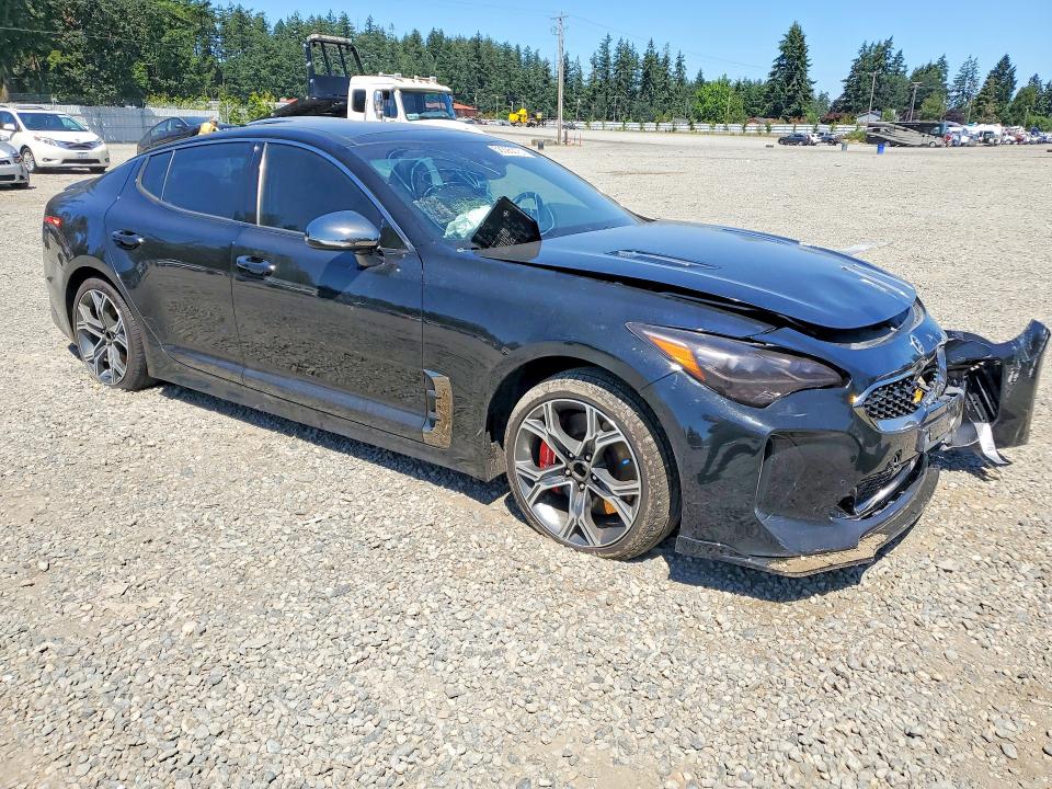 2018 Kia Stinger VIN KNAE45LC3J6011826 COPART salvage auction — FRONT END, Wa - Vehicle Cert Of Ownership-Titl, sold $3,200 on 2026-07-14 (photo 4)