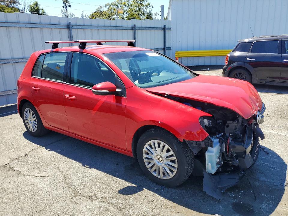 2013 Volkswagen Golf VIN WVWDB7AJ1DW093755 COPART salvage auction — FRONT END, Ca - Salvage Certificate, sold $400 on 2026-07-06 (photo 4)