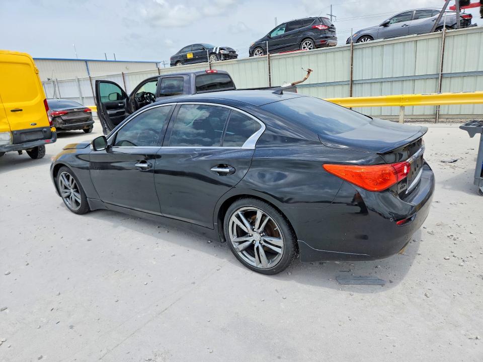 2015 Infiniti Q50 VIN JN1BV7AR5FM407591 COPART salvage auction — WATER/FLOOD, TX - SALVAGE TITLE-FLOOD DAMAGE (P), sold $775 on 2026-07-17 (photo 2)