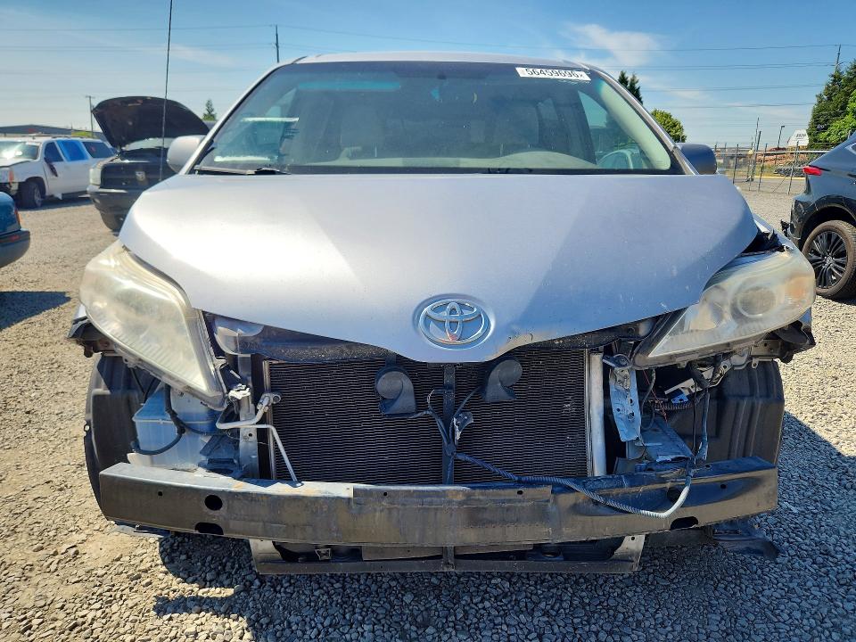2012 Toyota Sienna VIN 5TDJK3DC0CS037460 COPART salvage auction — FRONT END, Or - Salvage Title Certificate, sold $1,650 on 2026-07-28 (photo 5)