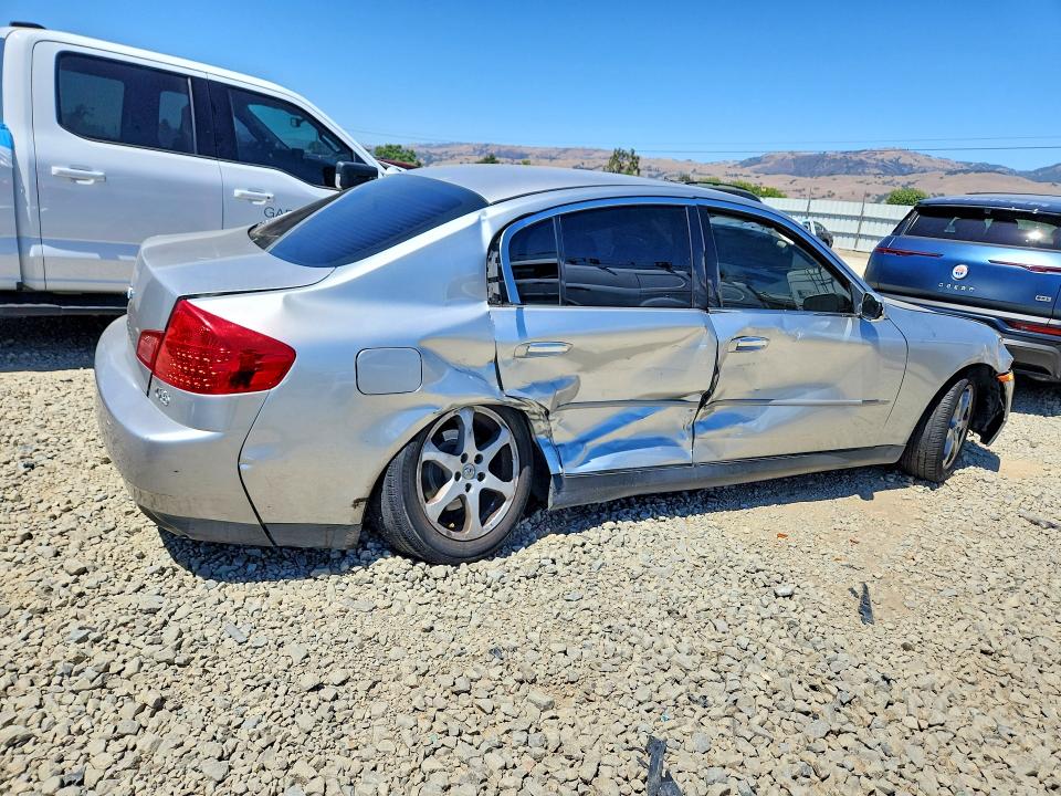 2004 Infiniti G35 VIN JNKCV51E24M619329 COPART salvage auction — SIDE, CA - SALVAGE CERTIFICATE, sold $500 on 2026-07-14 (photo 3)