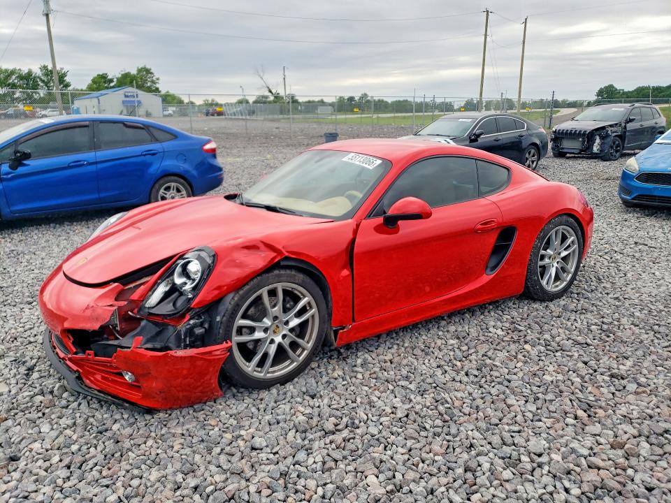 2014 Porsche Cayman VIN WP0AA2A89EK174596 COPART salvage auction — FRONT END, In - Cert Of Title-Salvage Title, sold $18,800 on 2026-07-21 (photo 1)
