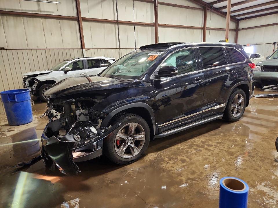 2019 Toyota Highlander VIN 5TDDZRFH5KS716336 COPART salvage auction — FRONT END, Pa - Certificate Of Salvage, sold $6,400 on 2026-07-14 (photo 1)