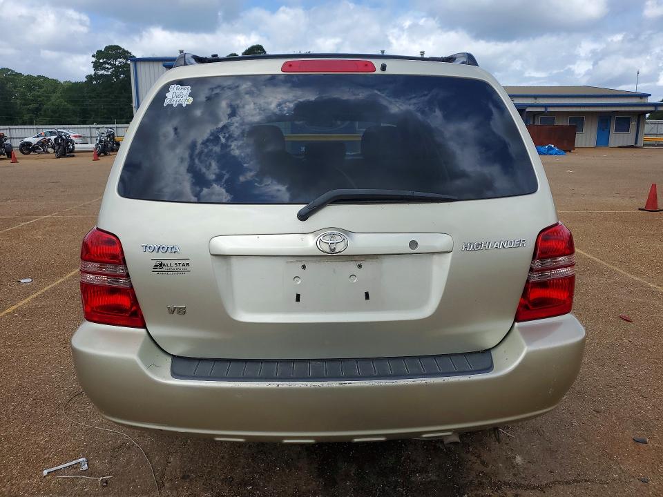 2003 Toyota Highlander VIN JTEGF21A330087571 COPART salvage auction — FRONT END, Tx - Salvage Vehicle Title, sold $600 on 2026-07-06 (photo 6)