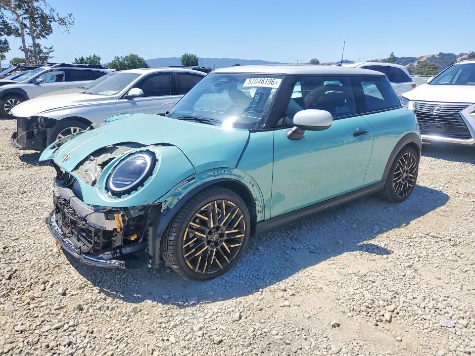 2025 Mini Cooper VIN WMW13GD00S2W58596 COPART salvage auction — FRONT END, Salvage Title, sold $10,500 on 2026-07-14 (photo 1)